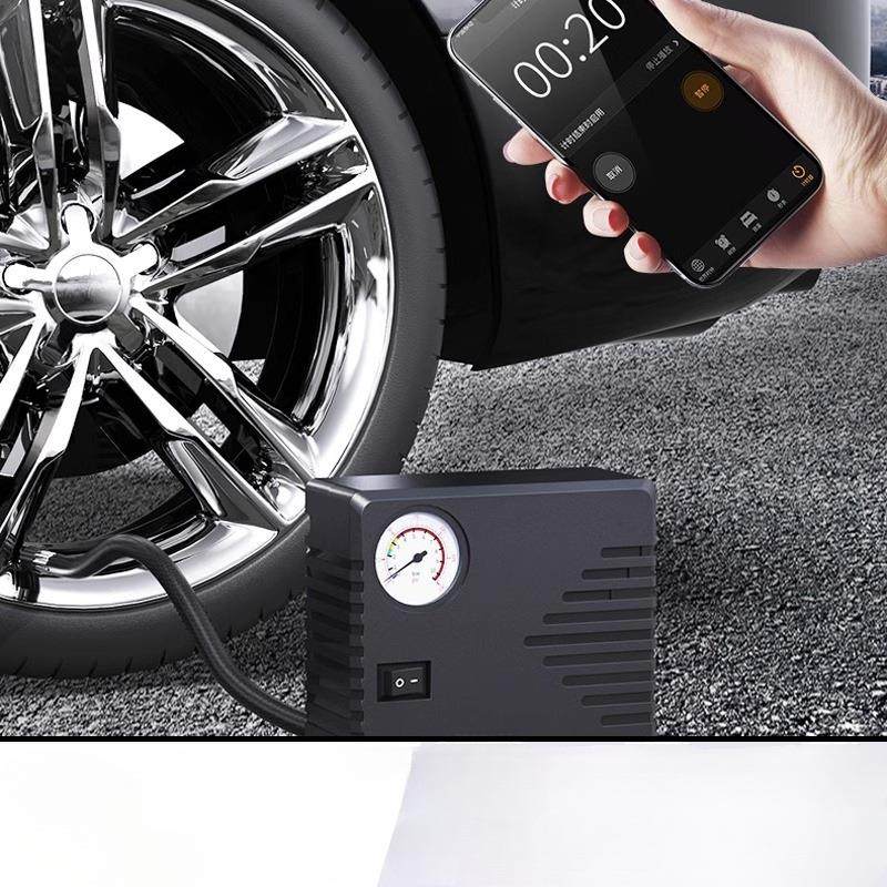 0小车便携式车载充气泵轮胎车用打气泵汽车电动打气筒小轿车加气