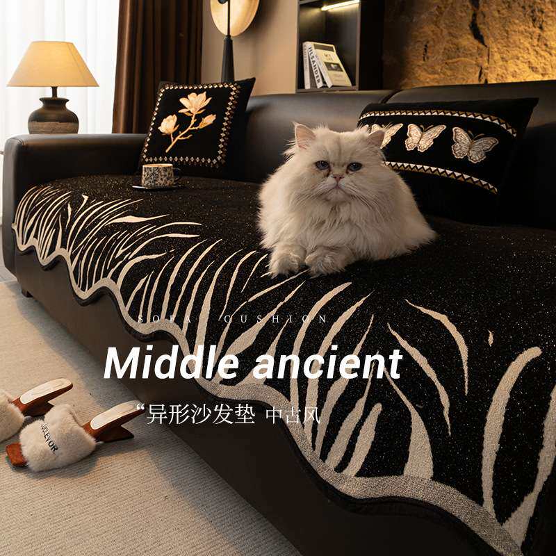 复古红色沙发垫四季通用防滑沙发套罩2025新款沙发盖布沙发盖巾