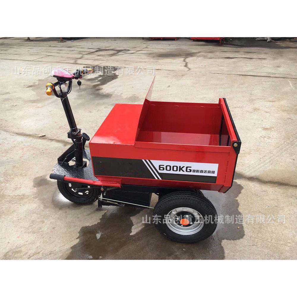 电动三轮灰斗车 工地装卸电动三轮车 手掀自卸翻斗三轮灰斗车