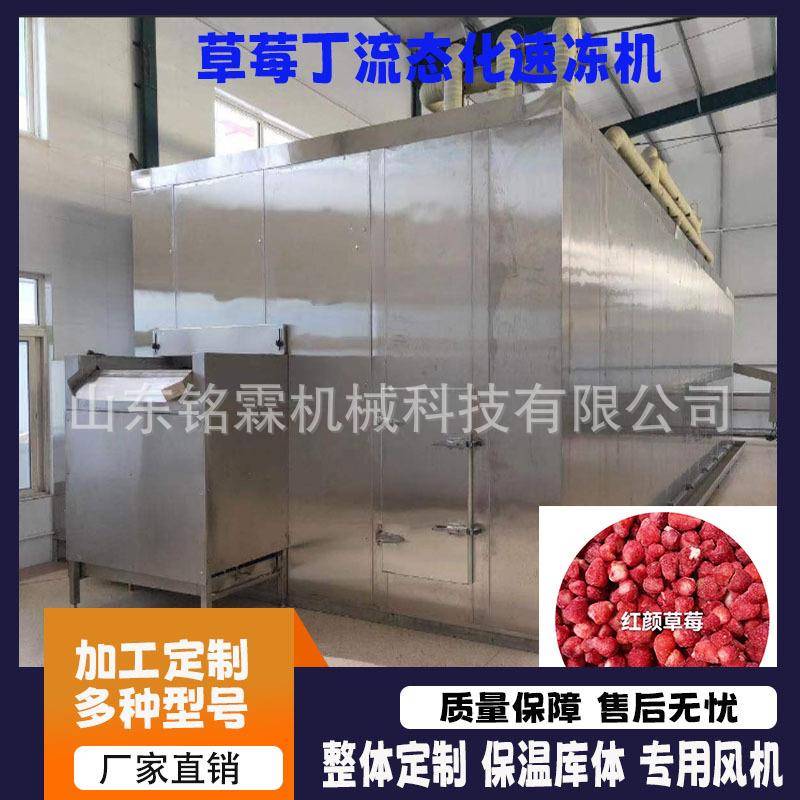 商用果蔬丁流态化速冻机草莓黄桃急速速冻设备玉米粒豌豆速冻机