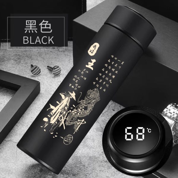保温杯定制百家姓潮流创意中国风便携大容量智能显温新款茶水杯子