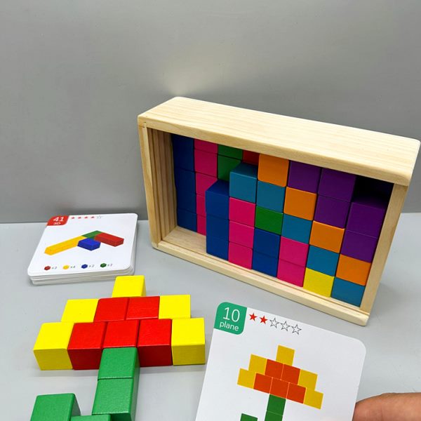 数学空间思维训练逻辑教玩具正方体积木小学生几何方块拼装叠叠高