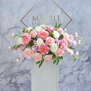 演讲台花仿真花假花酒店宴会演讲主席台发言台商务签到装饰绢花