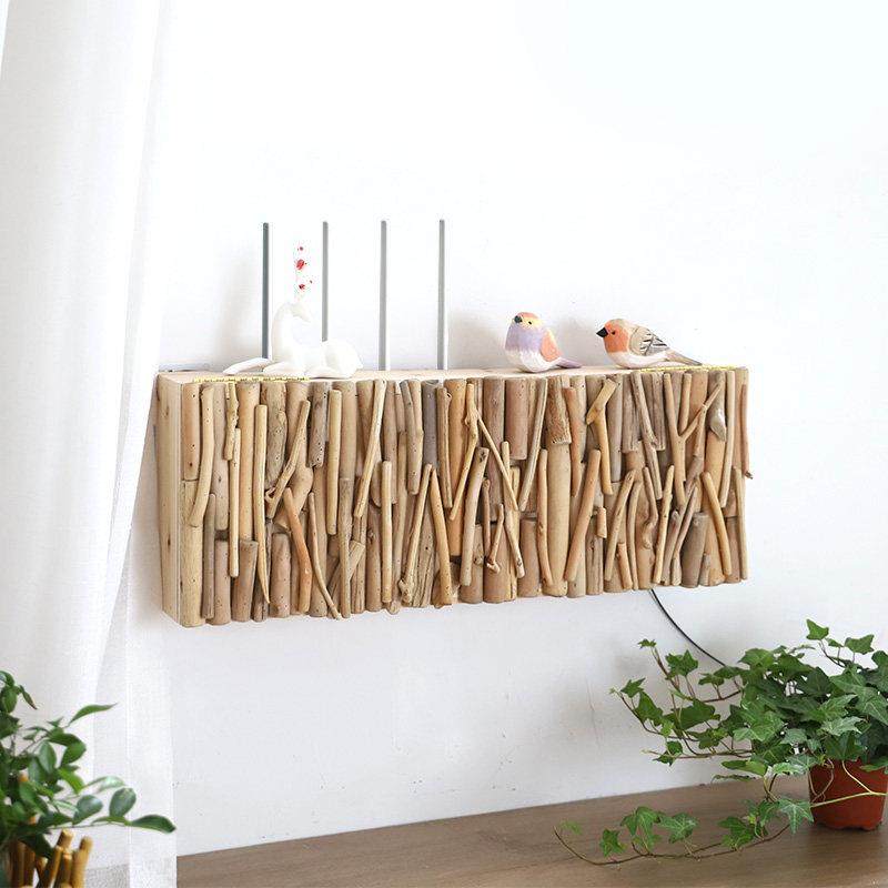 无线路由器收纳盒墙上wifi机顶盒壁挂置物架放置插座电线遮挡装饰