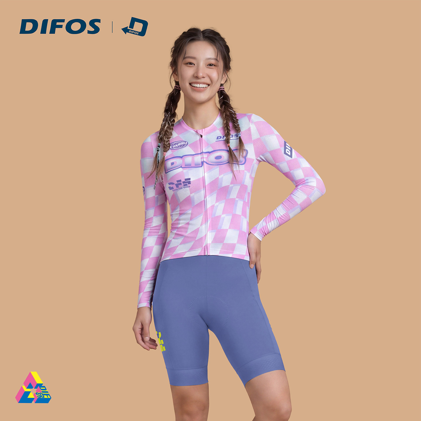 DIFOS秋季长袖骑行服女款 26新款透气速干公路自行车专业骑行上衣