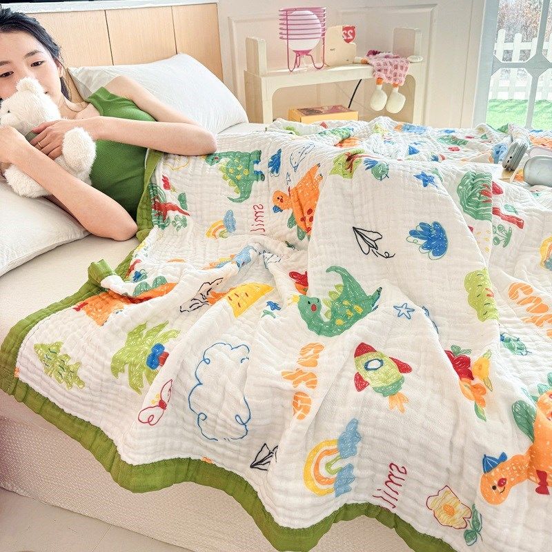 六层纱布毛巾被纯棉儿童棉纱毯子夏被婴儿空调毯午睡盖毯夏季薄款,床上用品,休闲毯/毛毯/绒毯,淘宝优惠券,粉丝福利购,淘宝优惠卷