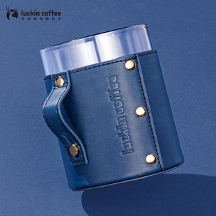 瑞幸咖啡指环玻璃杯女办公室泡茶透明水杯耐高温防烫杯子