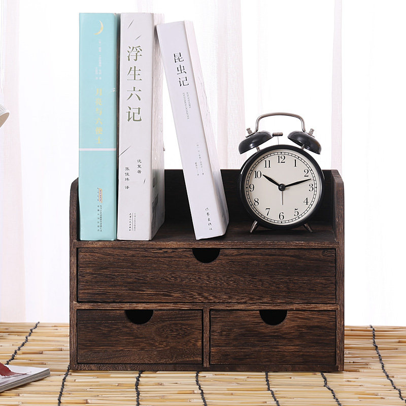 实木茶杯架茶壶置物架学生书桌桌上小书架飘窗书柜桌面收纳盒书橱,收纳整理,桌面收纳盒,淘宝优惠券,粉丝福利购,淘宝优惠卷