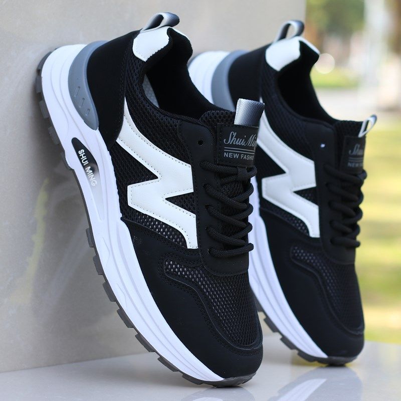 夏季男鞋运动鞋镂空透气网面洞洞凉鞋学生百搭休闲软底防滑跑步鞋