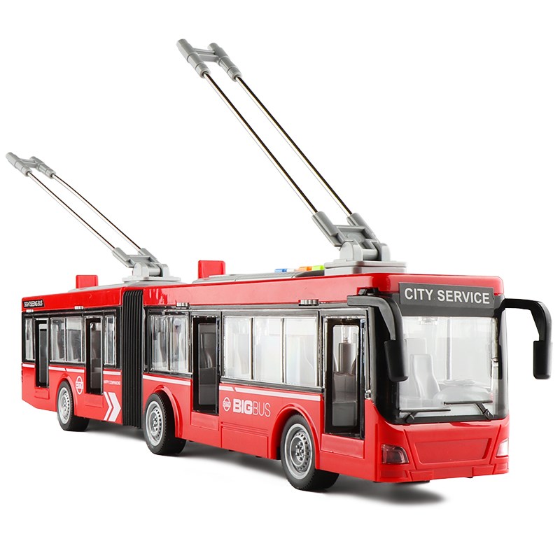 大号音乐开门加长双节公交车电车大巴士客车公共汽车模型儿童玩具