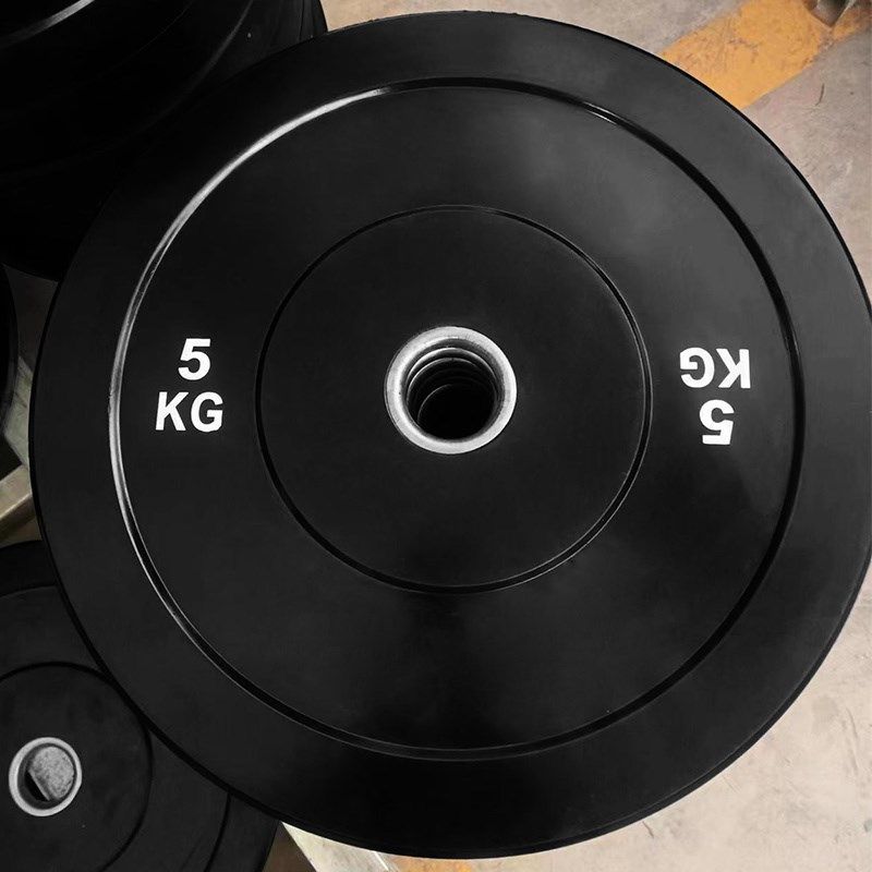 杠铃片男士健身家用臀桥奥杆举重包胶彩色臀推靠箱竞技哑铃片女士