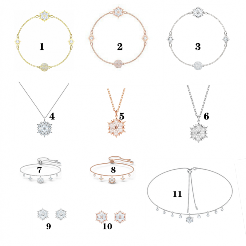 雪花隐形磁扣手链女百变魔链申缩可调节唯美吊坠项链耳环套装礼物