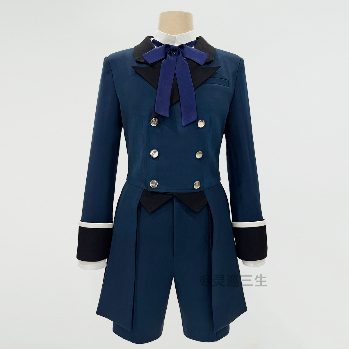 黑执事夏尔cos服蓝色少爷常服