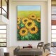 纯手绘油画大芬村向日葵卉客厅画背景墙装 玄关挂画 饰画欧式