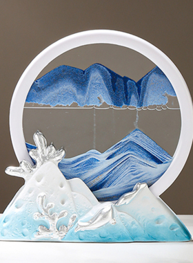 流沙画沙漏客厅创意解压家居书房博古架玄关柜子装饰品新