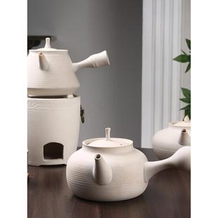 潮州砂铫壶煮水侧把白泥急须壶煮茶器家用功夫茶炭炉电陶炉煮茶