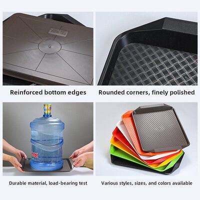 餐盘矩形塑料托盘酒店食堂防滑餐盘餐厅快餐汉堡店托盘商业