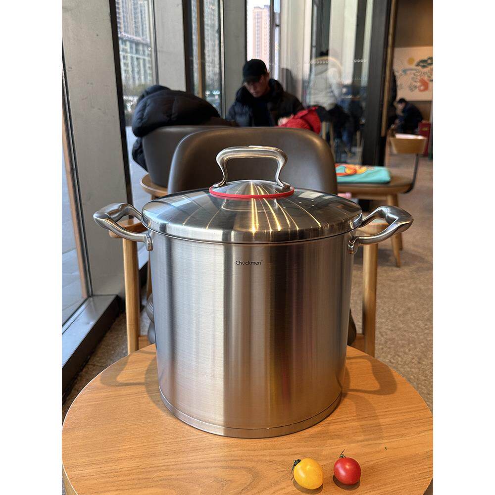 高汤锅18/10不锈钢加厚覆合底汤锅大容量燃气电磁炉烹饪锅炖锅汤