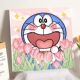 哆啦梦卡通新款 数字油画填充丙烯油彩画解闷手工填色卉