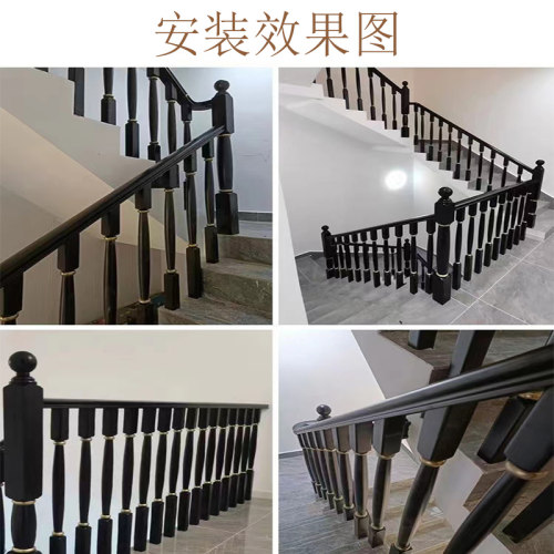 实木扶手护栏室内阳台围栏复式别墅新现代扶手栏杆