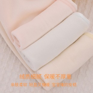 子儿童睡裤 12个月婴儿无骨开裆裤 男女宝宝加绒保暖高腰护肚裤