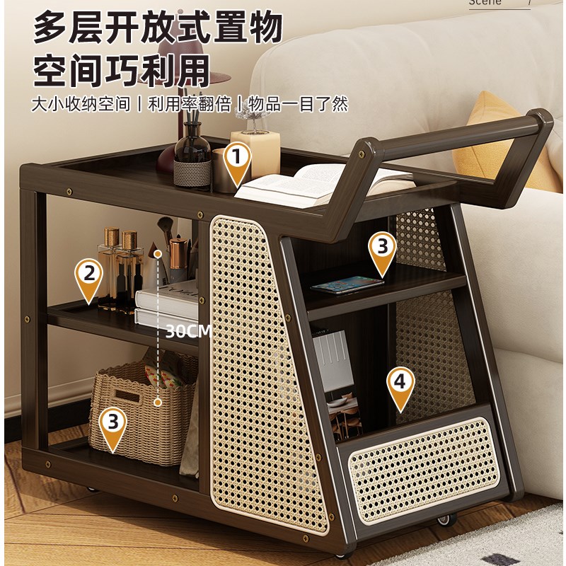 沙发边几网红小推车沙发边柜侧边柜客厅创意高级餐车可移动置物架