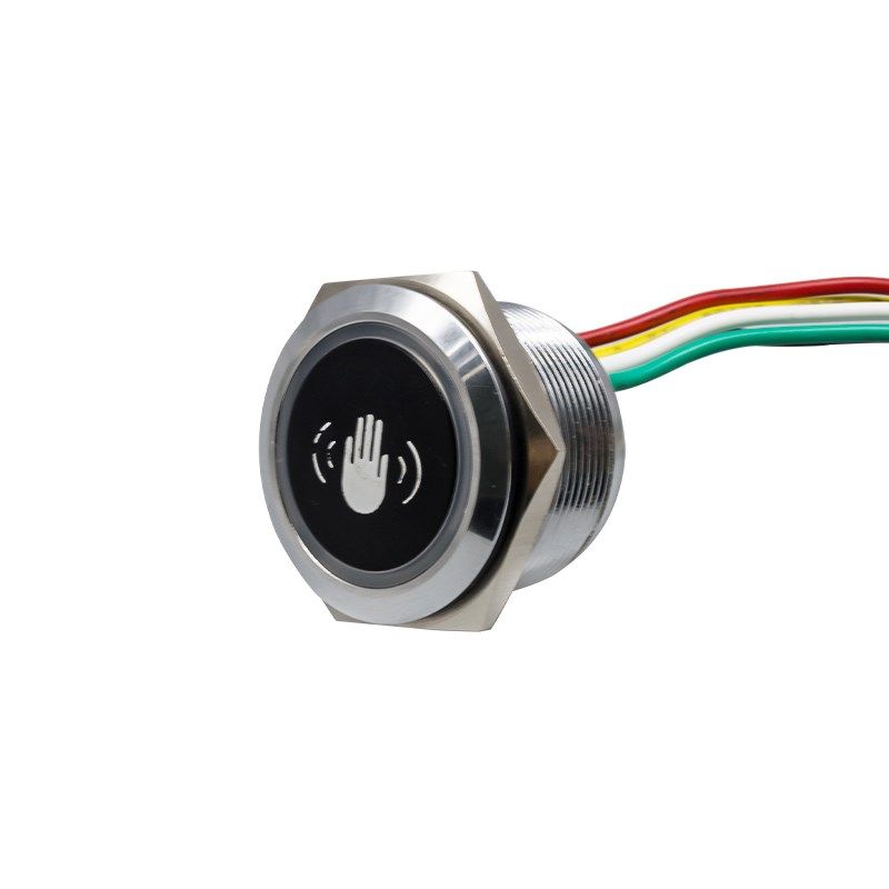 防水红外感应不锈钢门禁开关自动复位86型免触摸面板出门按钮门铃