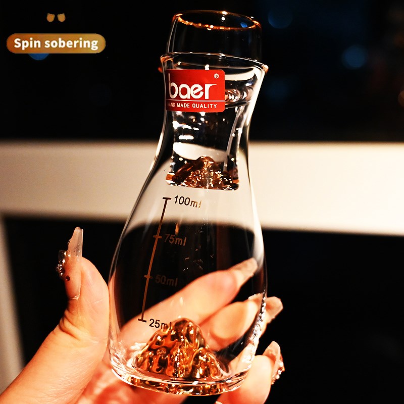 中式高档家用一壶一杯白酒杯分酒器套装水晶玻璃一口小烈酒杯子盅