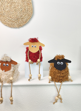 创意吊脚娃娃可爱笔筒收纳摆件桌面盆栽装饰品家居客厅儿童房摆设