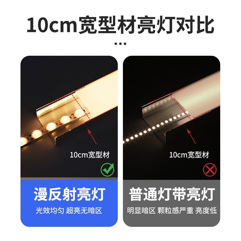 漫反射24v透镜灯带自粘超亮无影光学铝槽招牌灯箱广告低压软灯条,家装灯饰光源,室内LED灯带,淘宝优惠券,粉丝福利购,淘宝优惠卷