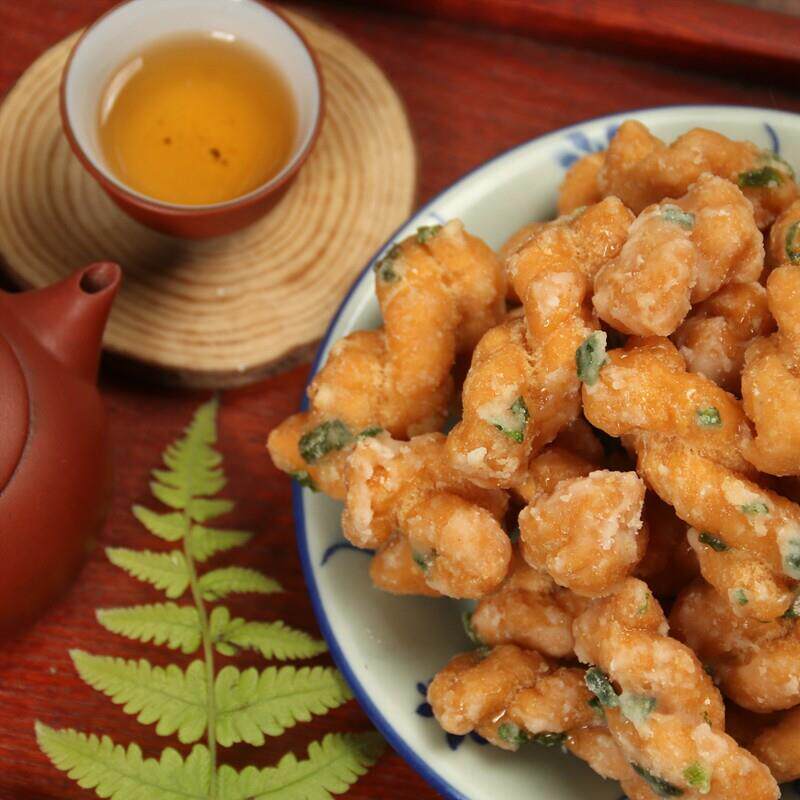 新货潮汕特产咸芝麻甜葱花油索潮州麻花广东传统糕点办公零食