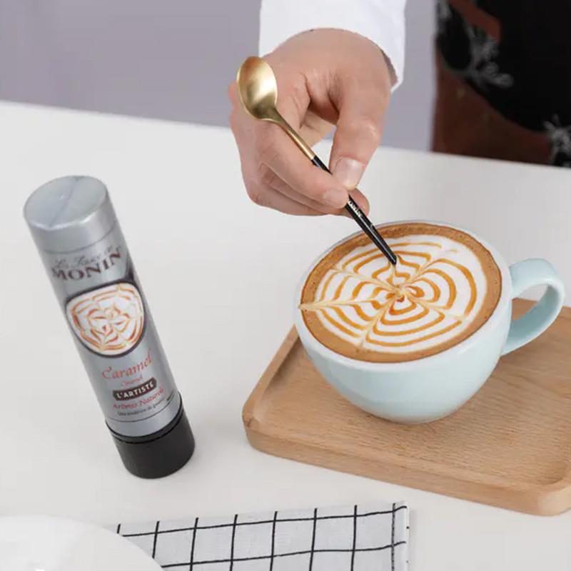 正宗MONIN焦糖酱拉花笔雕花笔咖啡写字专用淋酱150ml咖啡厅酒