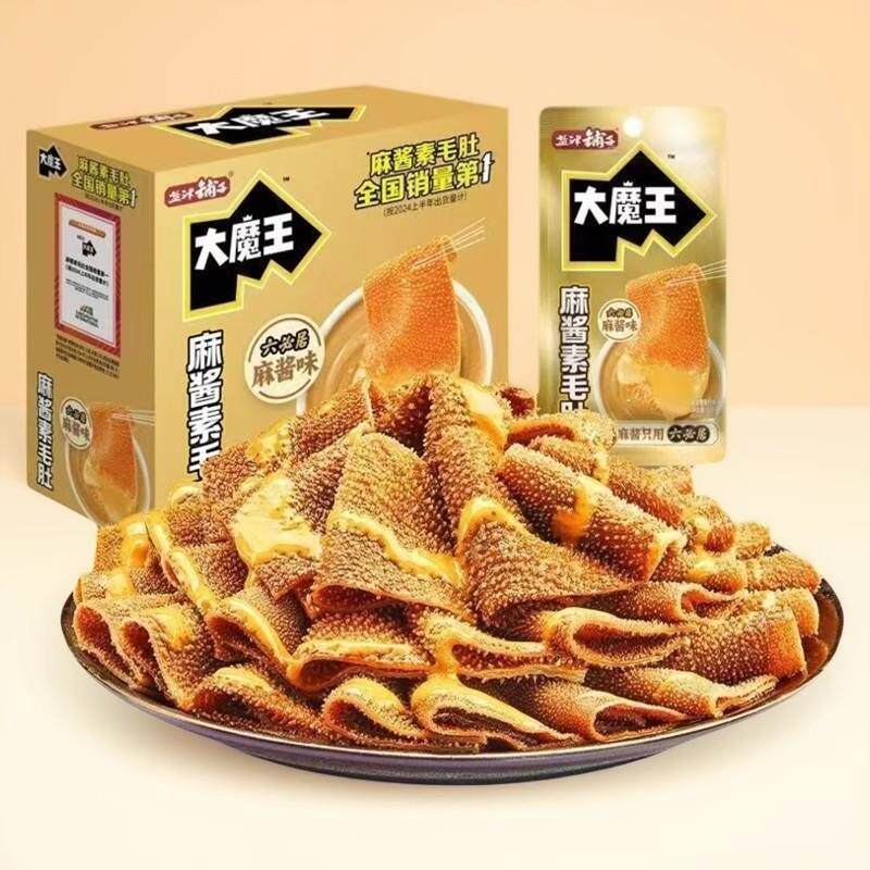 新日期麻酱素毛肚大魔王六必居香辣麻辣火锅味魔芋丝零食小吃