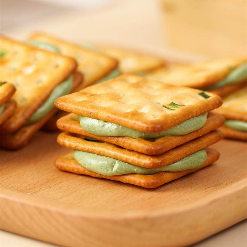 正宗香葱抹茶牛扎糖夹心苏打饼干牛轧台湾传统原味蔓越莓古早小吃