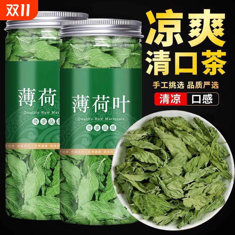 新日期薄荷叶泡茶泡水喝新鲜薄荷茶新货薄荷叶食用搭配柠檬罐装花