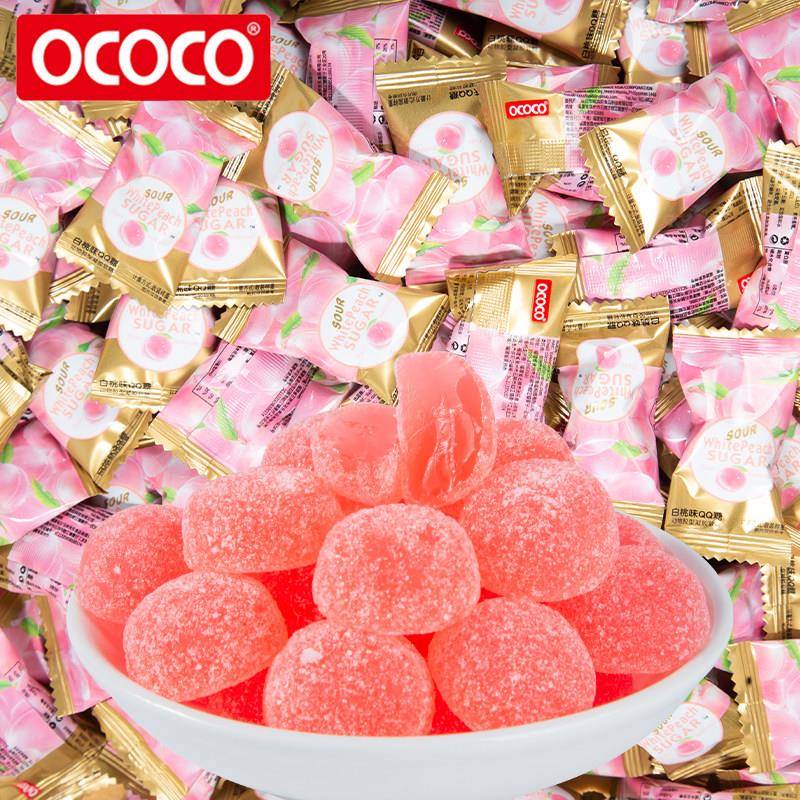 ococo软糖糖果白桃蔓越莓柠檬味水果软糖结婚喜糖小包装网红零食