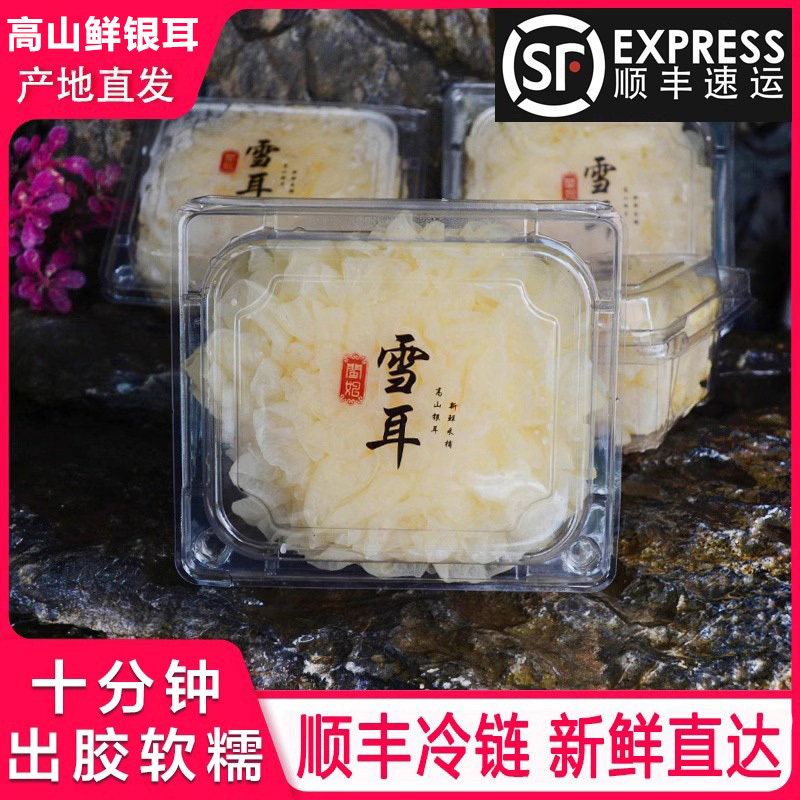 顺丰 古田高山新鲜银耳盒装活鲜白木耳糯丑耳雪耳非干货银耳软糯