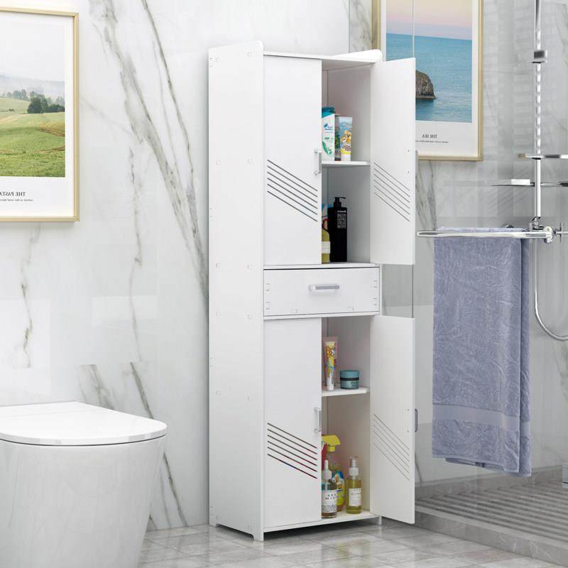 浴室卫生间置物架落地式防水收纳柜立柜厕所洗手台边夹缝储物柜子
