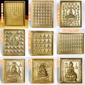 用品文殊绿度母陶土泥佛泥擦多款 藏式 四方黄铜擦擦佛像模具藏式
