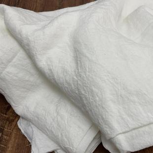 子袍子连衣裙布料 做衣服面料水洗做旧质朴纯亚麻溢流缸染色工艺裤