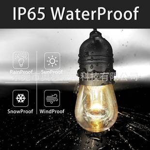 热销款 饰 s14灯串15灯RGB太阳能灯串庭院花园户外防水节日装