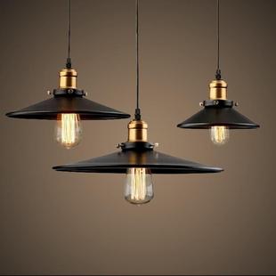销售复古吊灯Loft复古美式 铁艺工业仓库灯创意单头雨伞吊灯