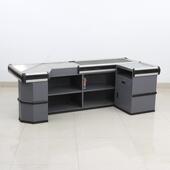 超市不锈钢收银台豪华电动收银台全自动便利店结账台收款 桌