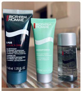 碧欧泉男士水动力清爽净油洁面护肤三件套专柜中样