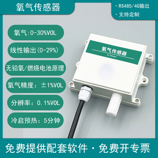 氧气传感器O2氧气浓度变送器工业级O2测氧仪含氧量氧气浓度检测仪