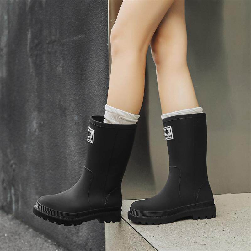 好货2026新款厚底高档雨鞋软底防滑女款水鞋中筒休闲