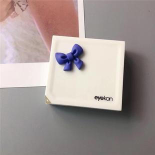 档磁吸长春花蓝隐形眼镜盒子便携男女通用伴侣盒美瞳盒2025新款