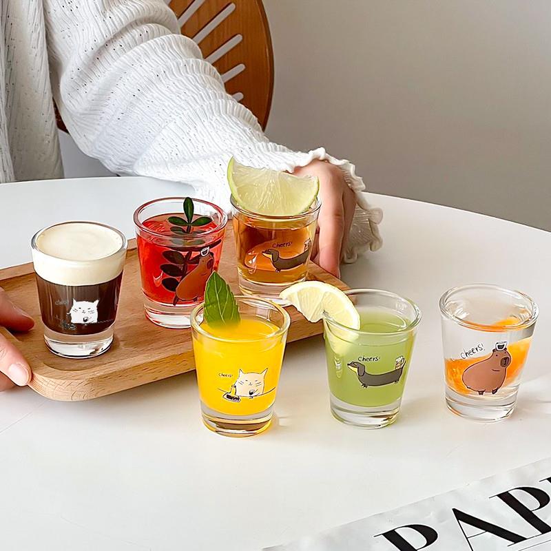 原创一口杯可爱shot杯烧酒