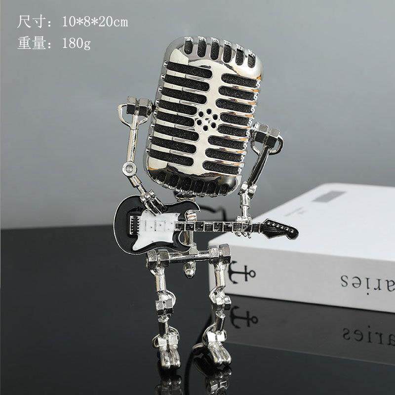 推荐工业风机器人摆件电脑桌面小夜灯机械朋克麦克风吉他手男生礼