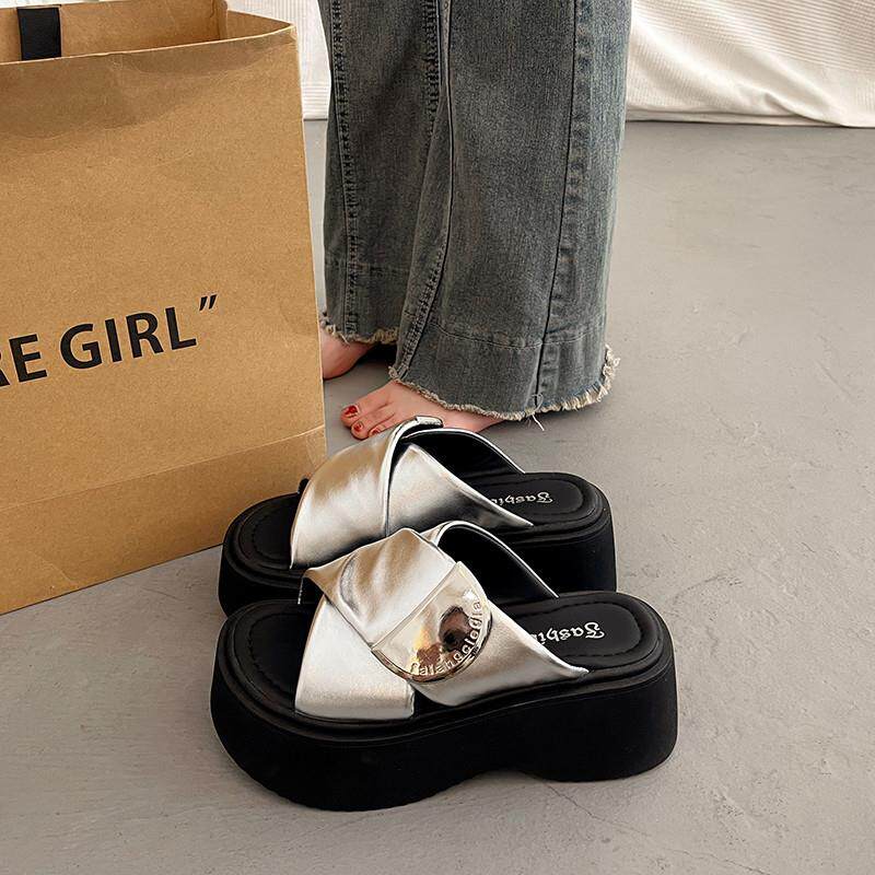 好货高级感配裙子厚底凉拖鞋女夏季外穿时尚2026新款超火外出增高